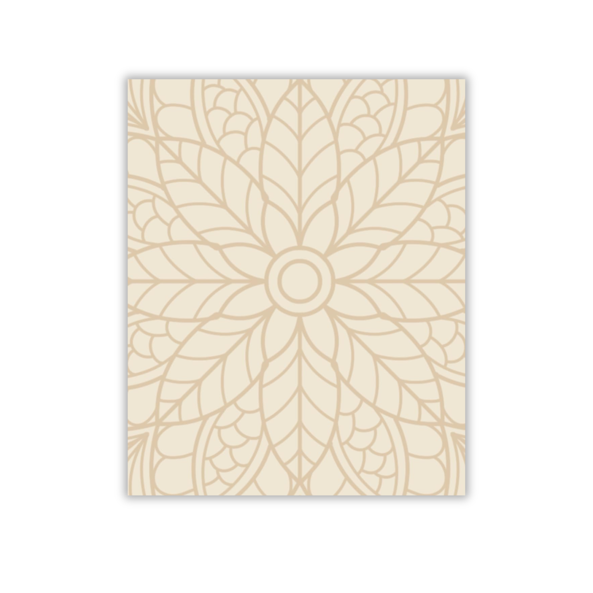 Mandala Reflection Notebook in Sand Beige