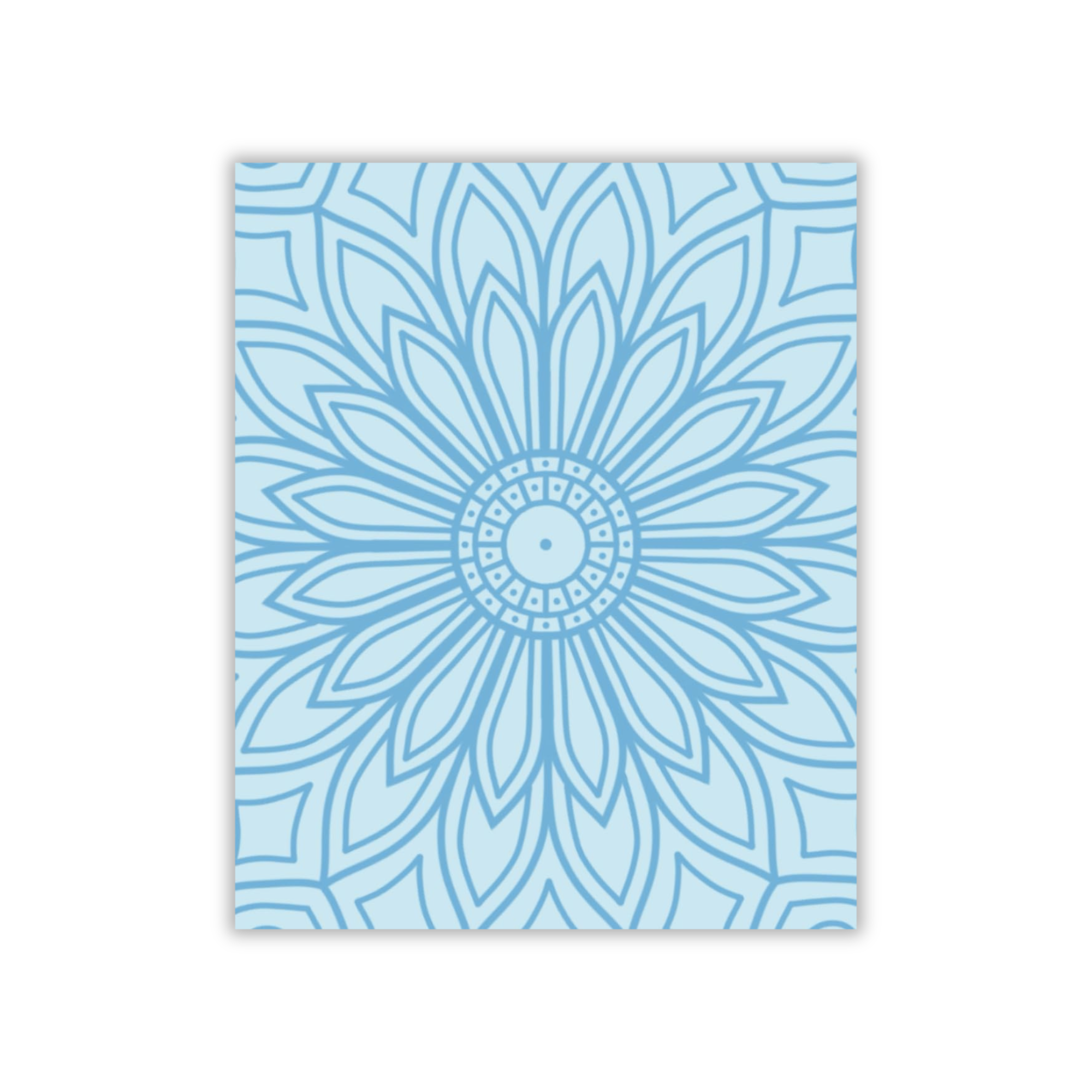 Mandala Reflection Notebook in Aqua Blue