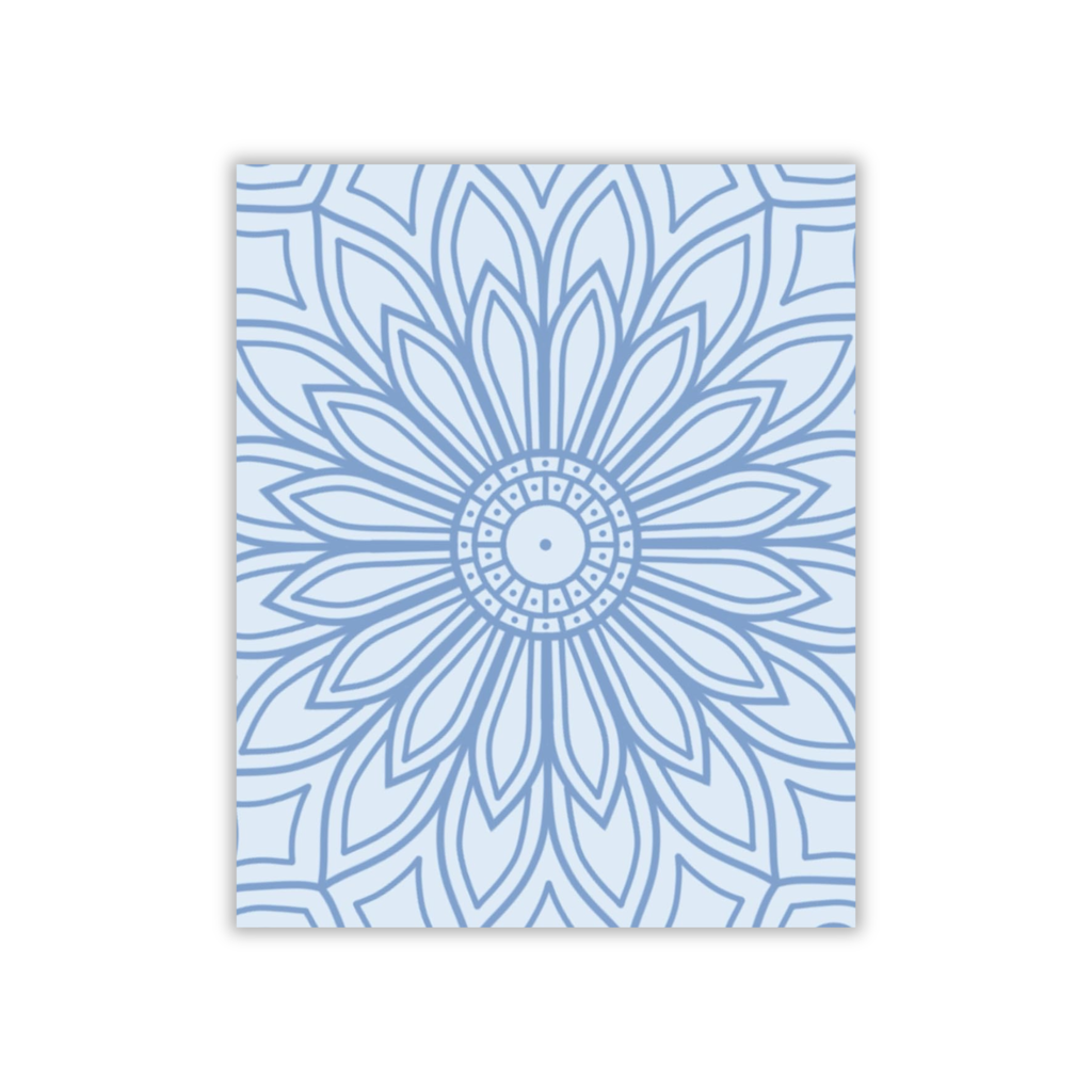 Mandala Reflection Notebook in Mist Blue