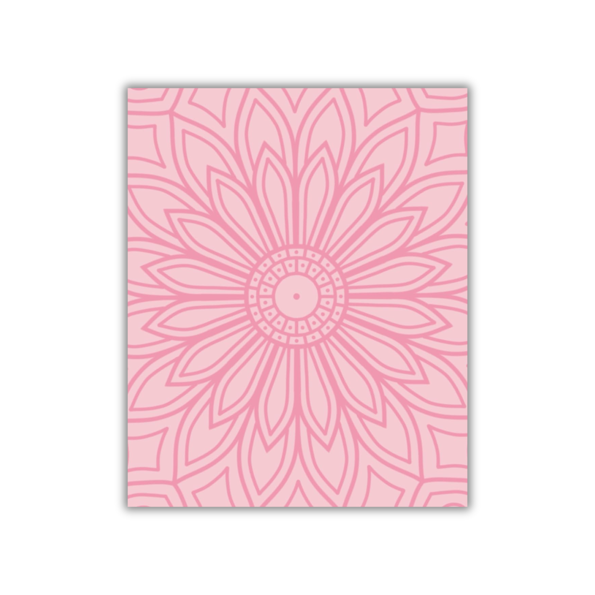 Mandala Reflection Notebook in Blush Pink