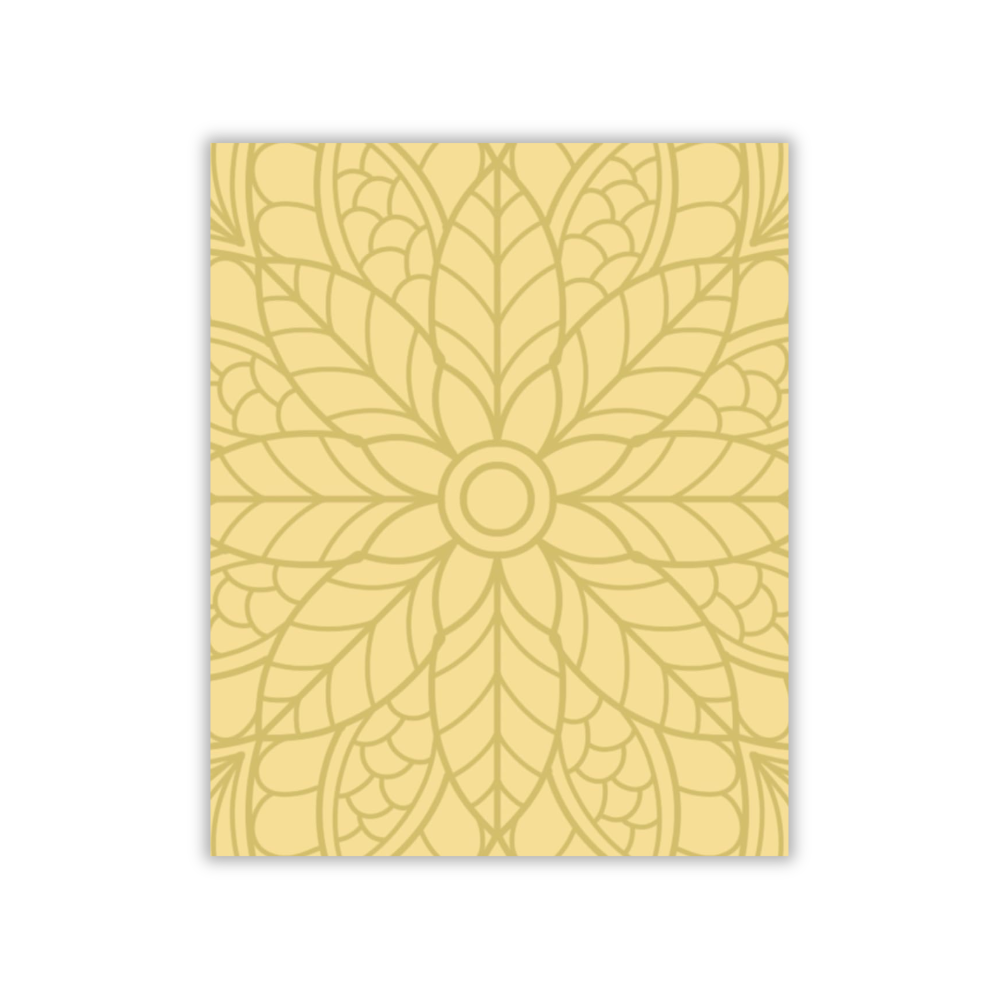 Mandala Reflection Notebook in Golden Mustard