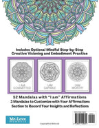 Mindful Mandala Coloring Book with “I Am” Affirmations – Volume 2