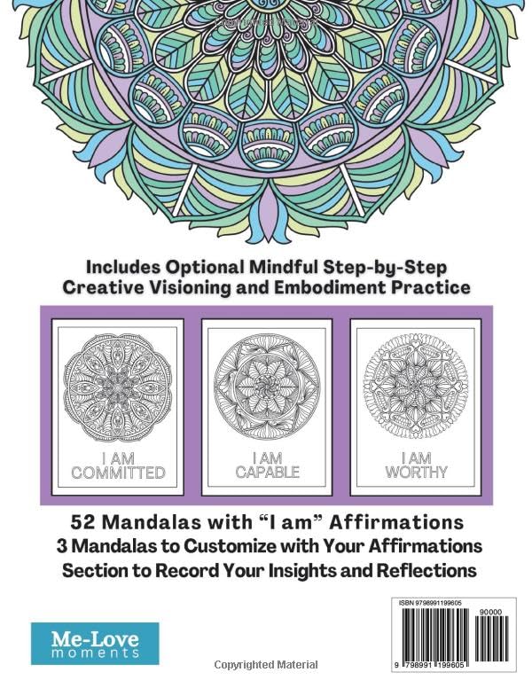 Mindful Mandala Coloring Book with “I Am” Affirmations – Volume 2