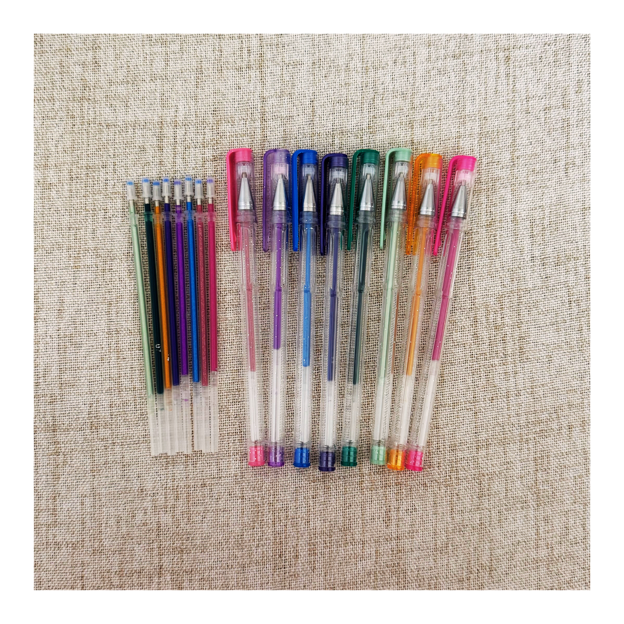 Creative Pause Gel Pen Set | 8 Assorted Gel Pens + 8 Refills